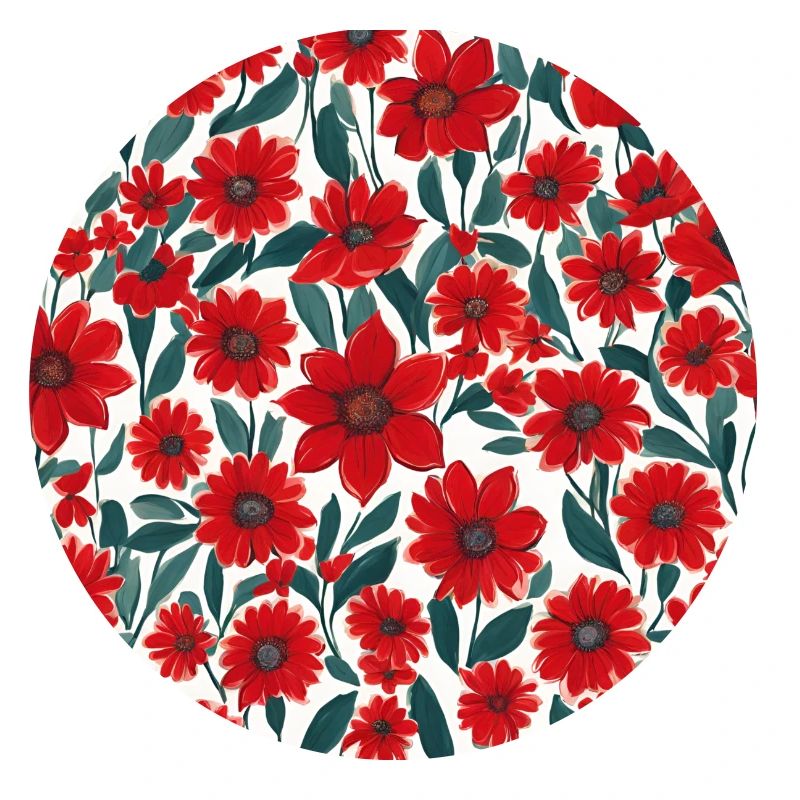 Red floral pattern