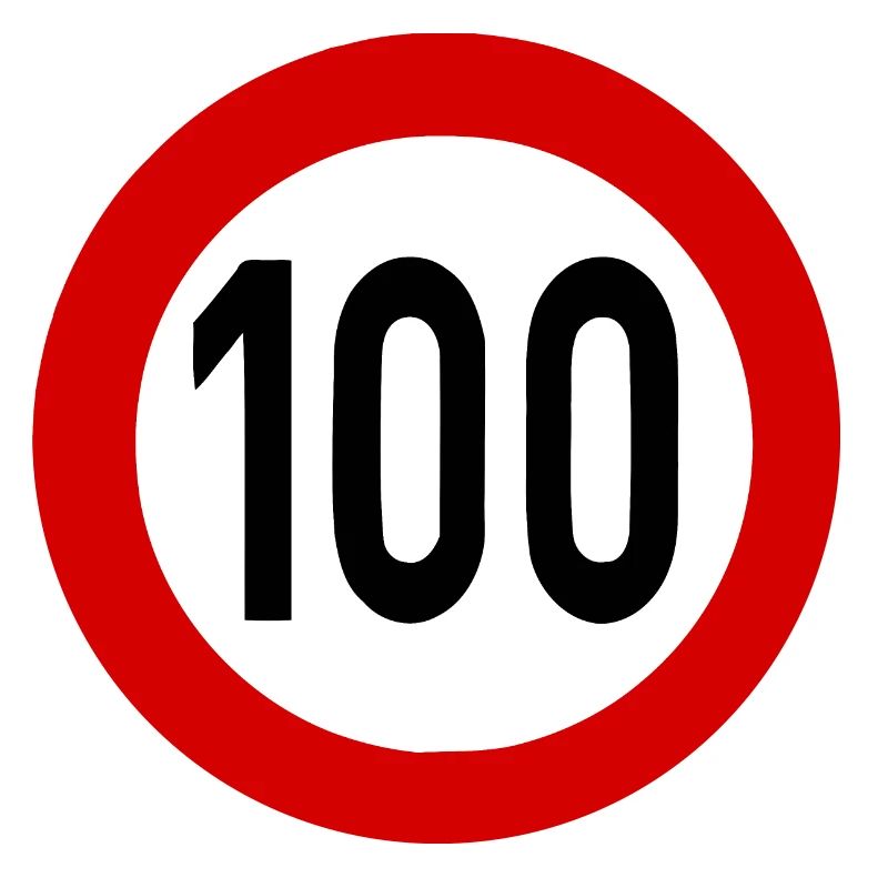 Speed Sign TempoLimit 100 Shield