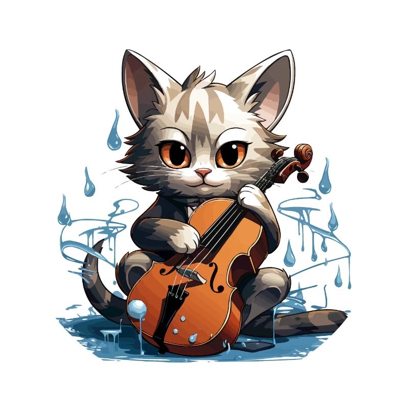 Le chat à griffes de violoncelle