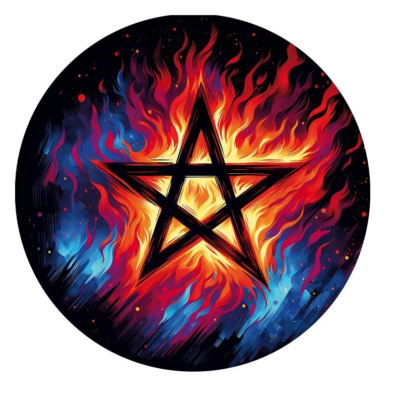 Flammendes Pentagramm