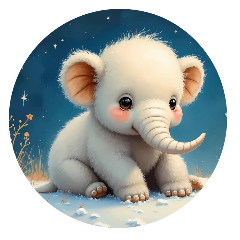 Bébé Éléphant sur le Sable