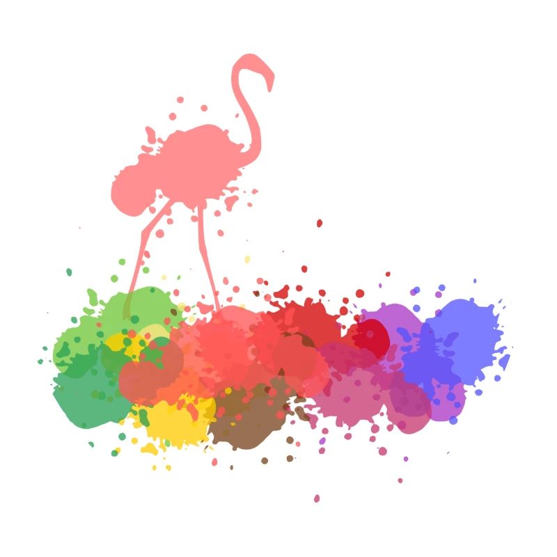 Flamingo éclaboussures de couleur