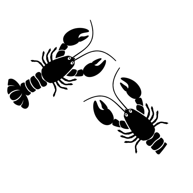 two lobsters