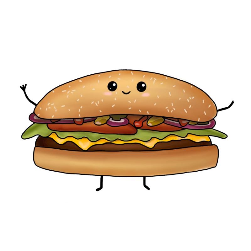Burger sucré avec visage