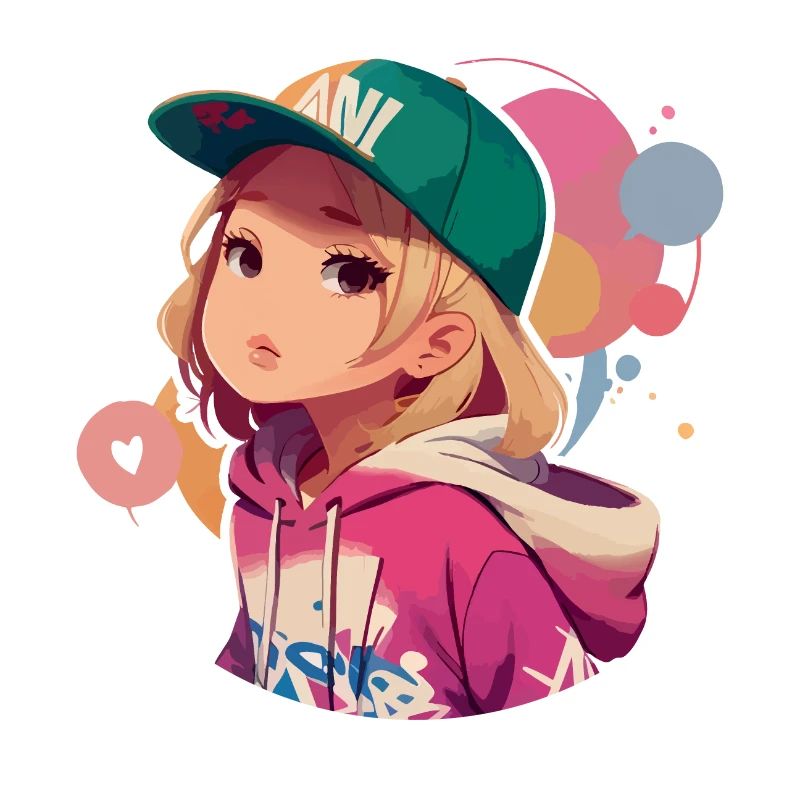 Blondes Mädchen im Kapuzenpullover