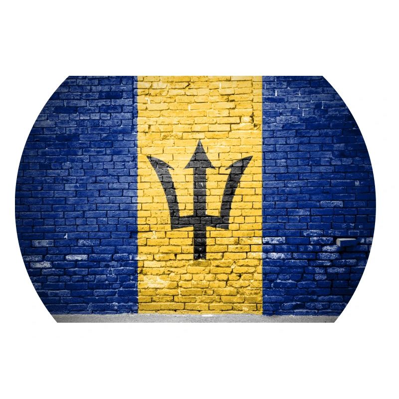 Drapeau de la Barbade Graffiti sur mur de briques