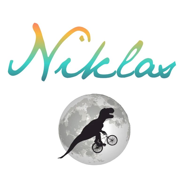 NIKLAS - Beautiful boy name with dinosaur