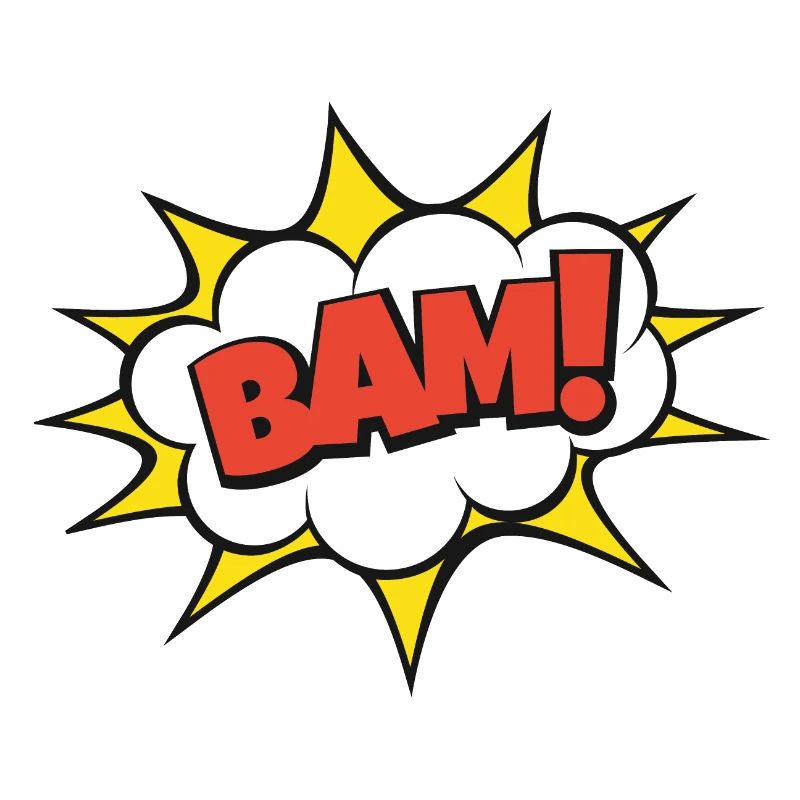 BAM! Lustige Comic-Explosion