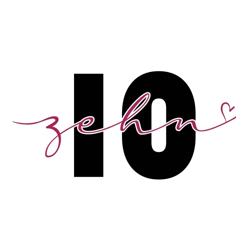 10 ans dix numéro de calligraphie 10e anniversaire