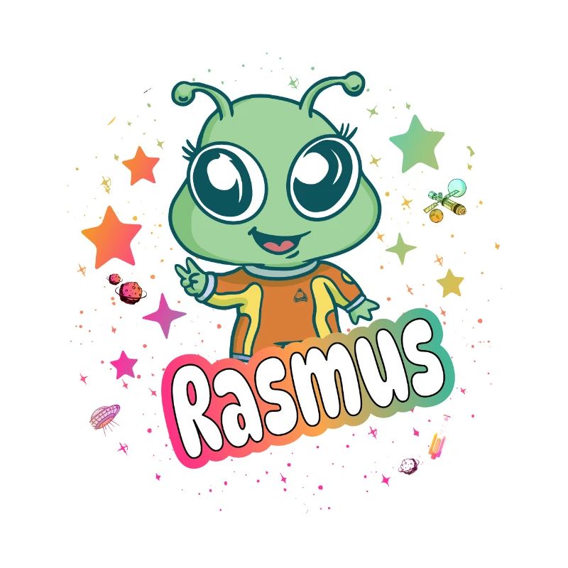 RASMUS - Beau nom de garçon avec un extraterrestre mignon