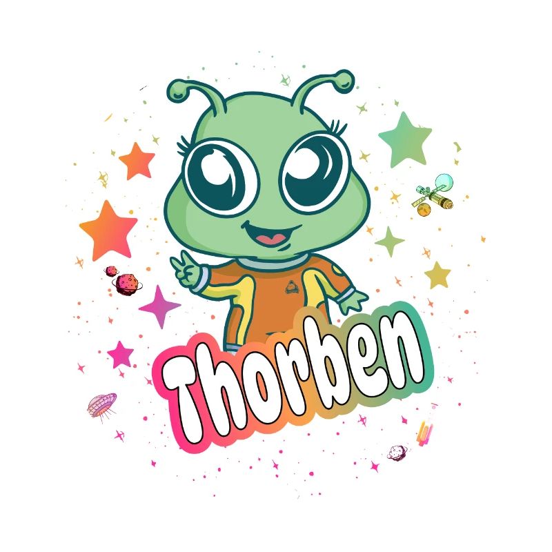 THORBEN - Schöner Junge Name mit süßem Alien
