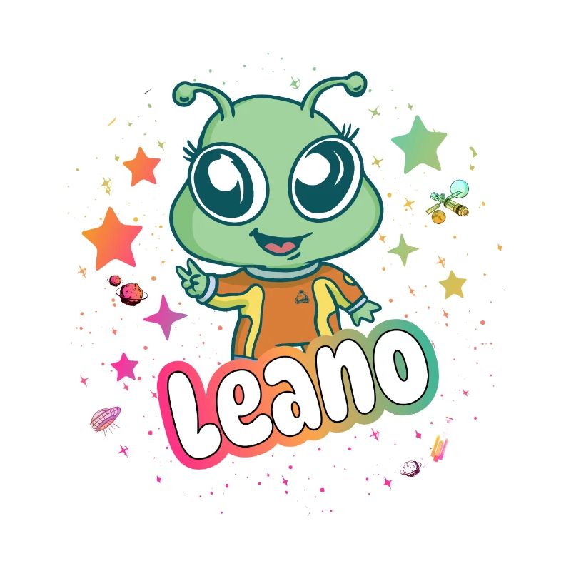 LEANO - Beau nom de garçon avec extraterrestre mignon
