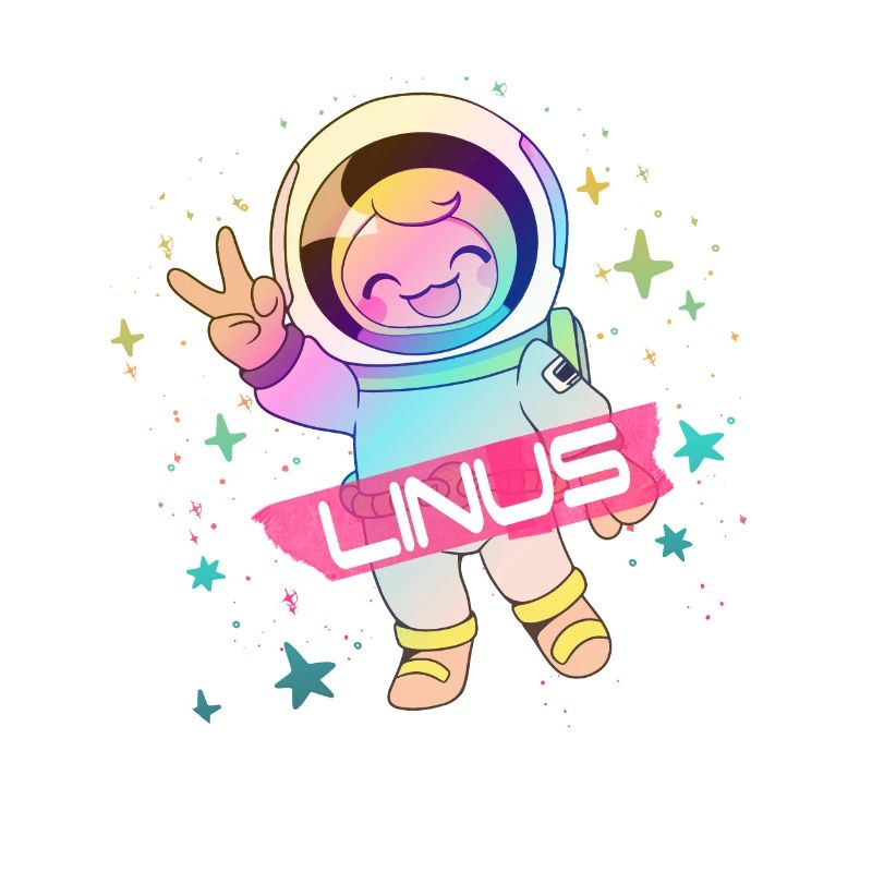 LINUS - Beau nom de garçon avec astronaute mignon