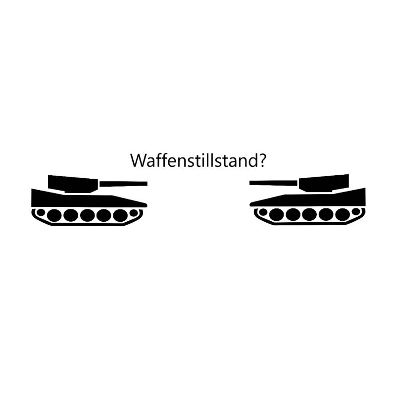 Waffenstillstand zwei Panzer Geschenk Geschenkidee