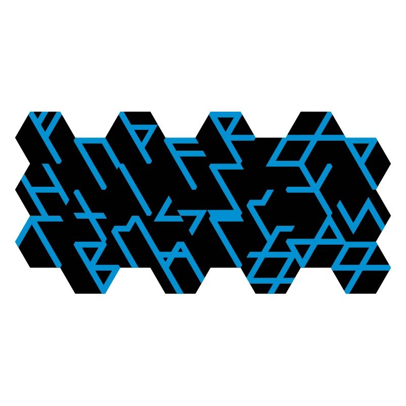 Quantum Runes Futhark 0 ©, linear, cells,2-color