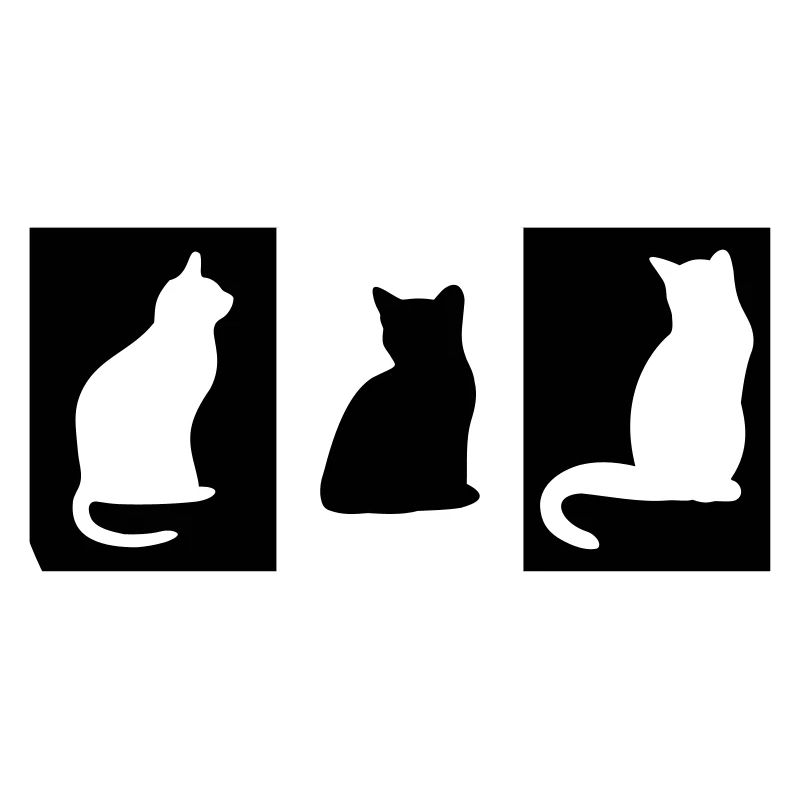 DZ0004 Statue de chat de tuile de chat