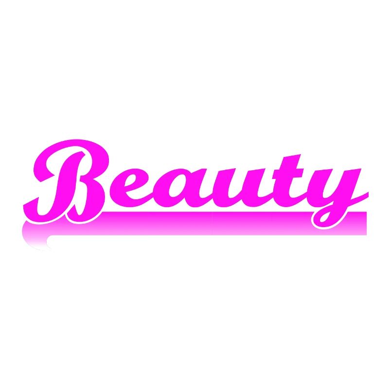 Beauté - lettrage rose