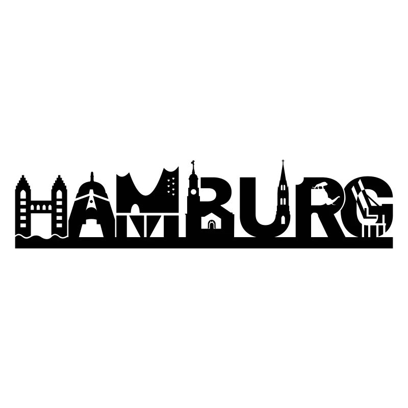 Hamburg skyline with sights