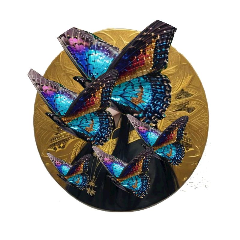 Butterflies,Sequins,Gold,Metallic,