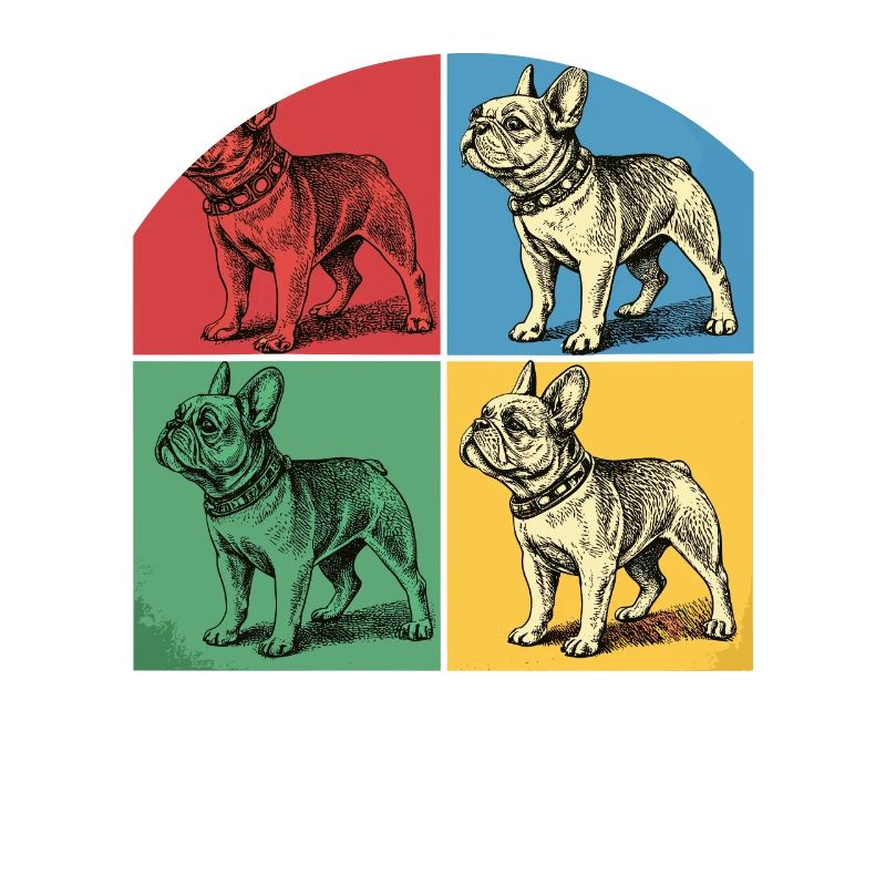Bouledogue français Pop Art Design