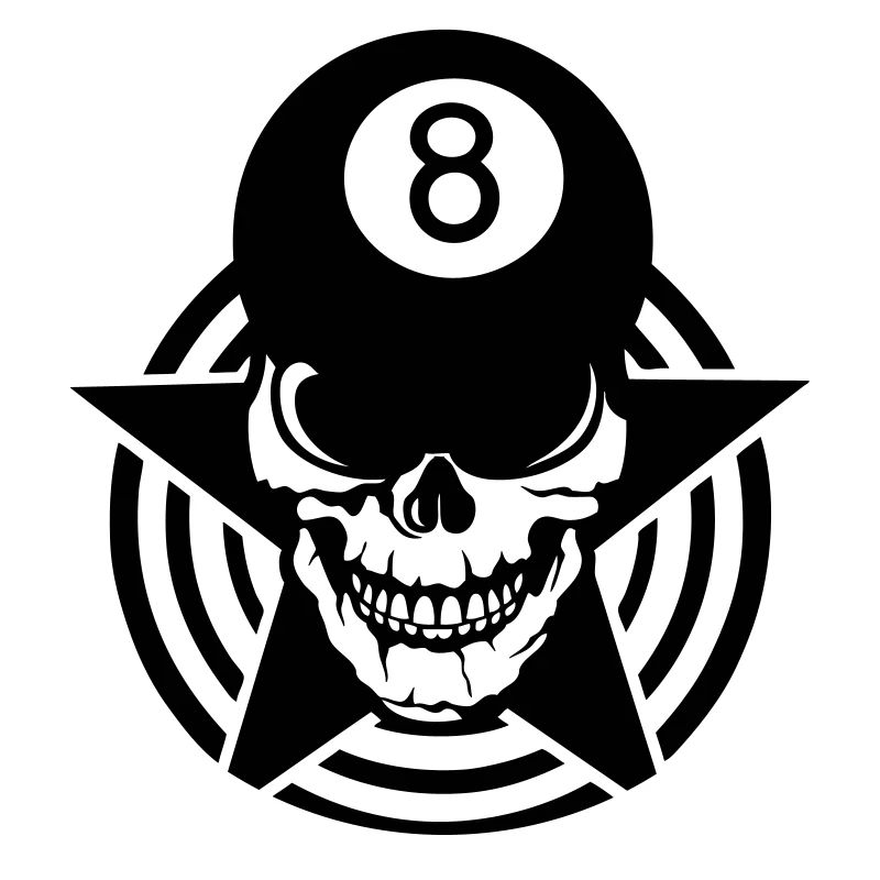 Schädel Billardkugel Schädel 8