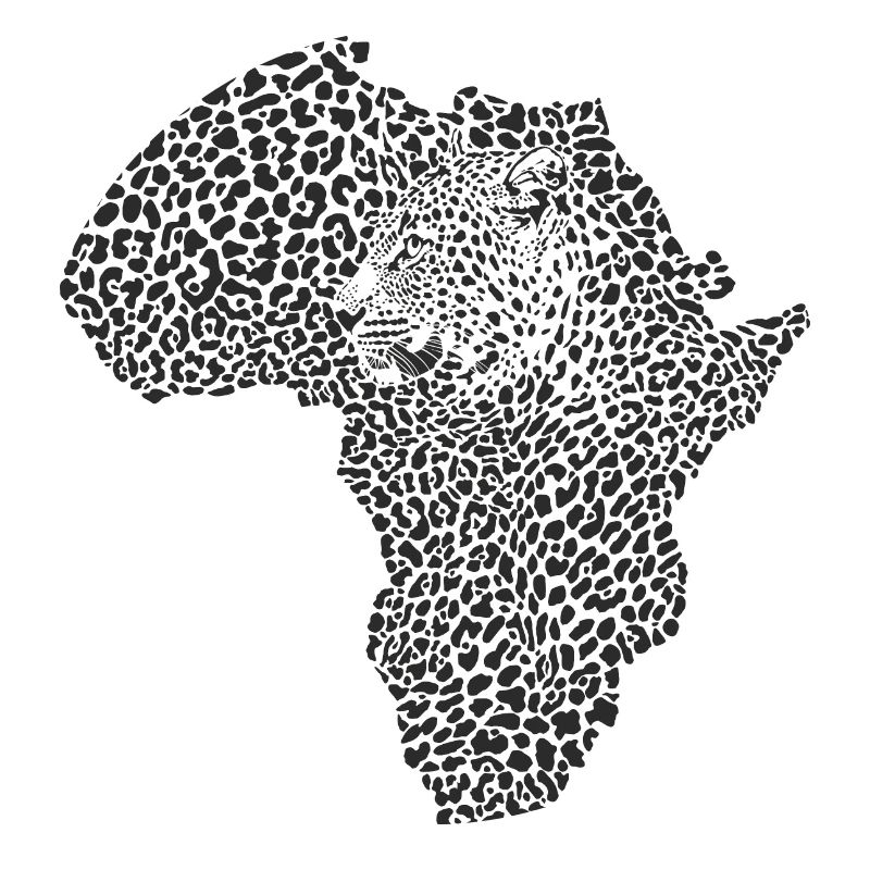 Afrique carte léopard