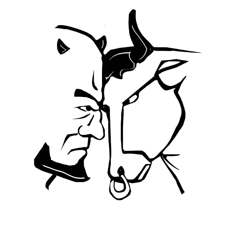 Bull and devil