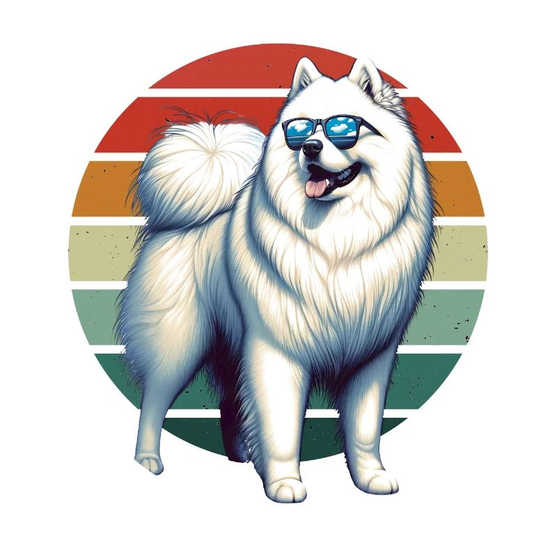 Samojeden Hund Geschenke Niedlicher Samojeden Hund Grafik