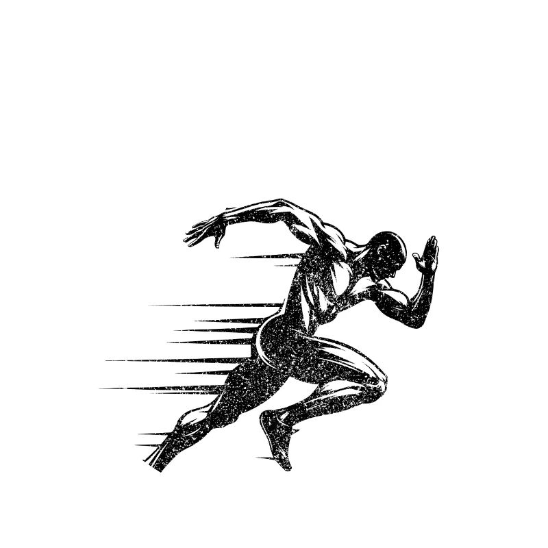 Bahnläufer Sprinter Sprint 100m Sprinter