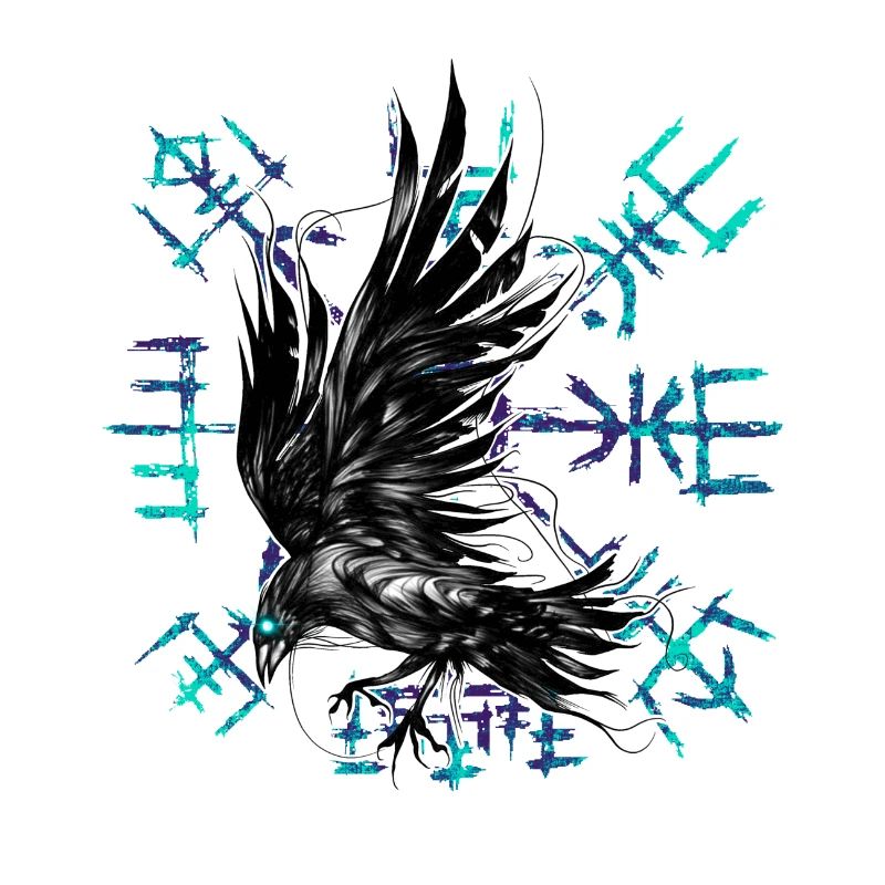 Trash raven Vikings Vegvisir