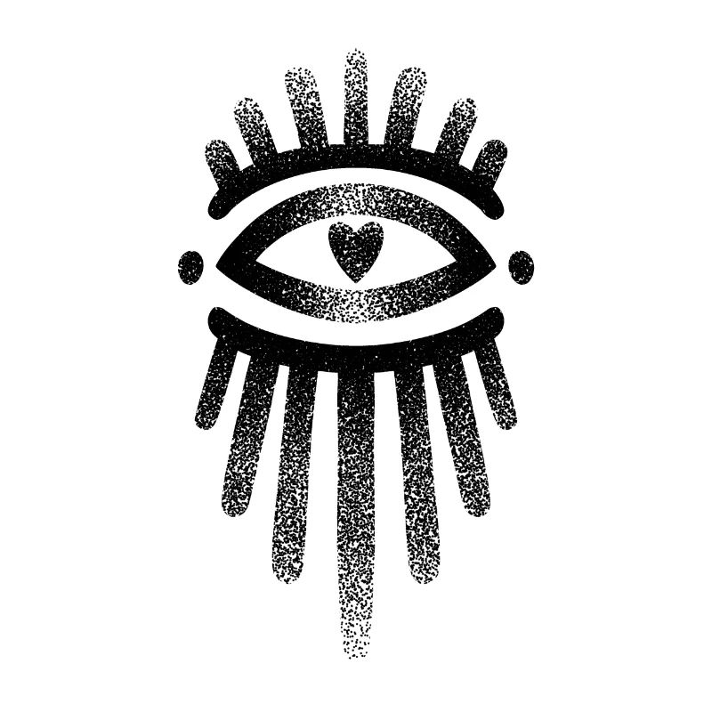 Vertical dotwork eye