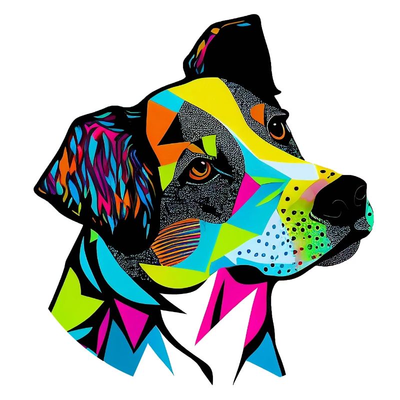 Chien coloré
