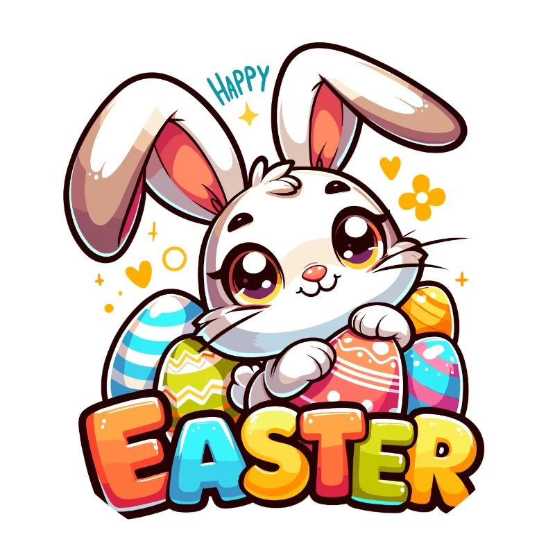 Happy Easter - Easter Bunny Illustration