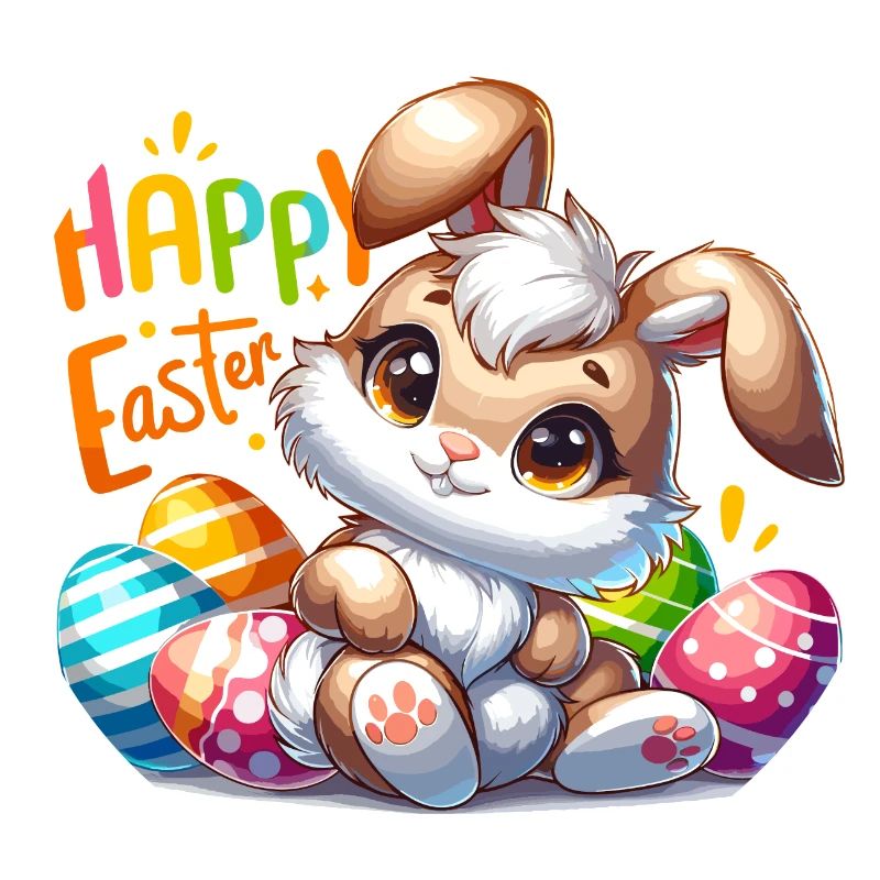 Happy Easter - Easter Bunny Illustration