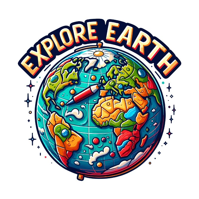 Explore Earth - Erde Illustration