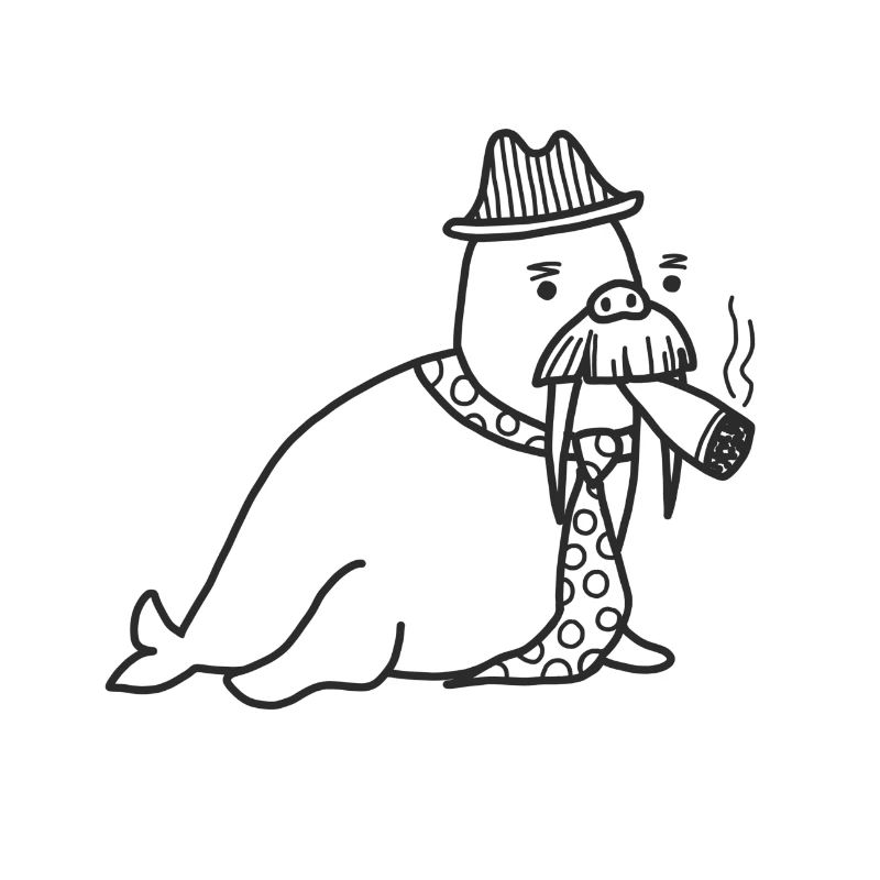 Walrus mit Schnurrbart