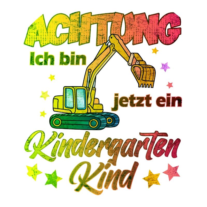 Kindergarten Kind Junge Geschenk Bagger