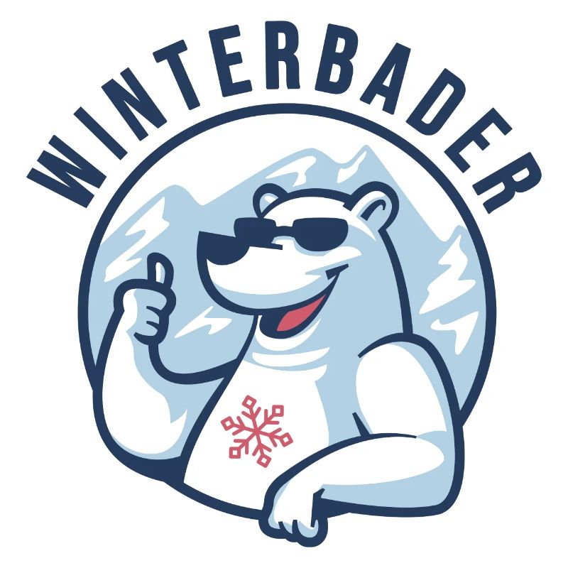 eisbader winterbader eisbär cool nordpol eis bär