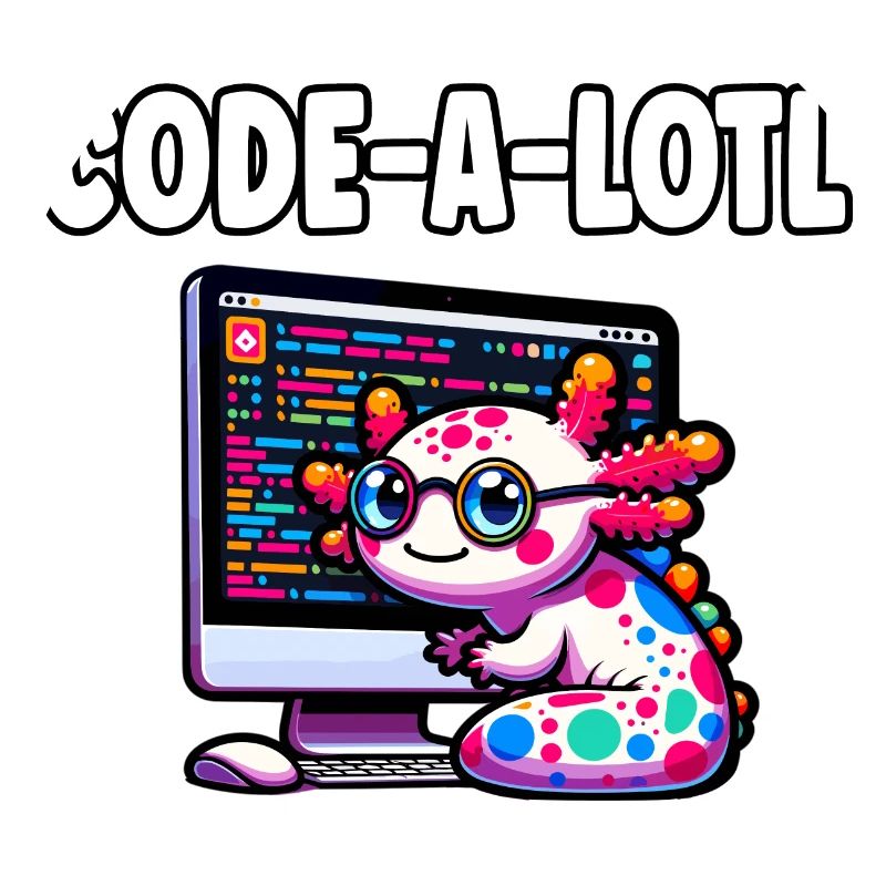 Funny Coding Axolotl Programming Gift