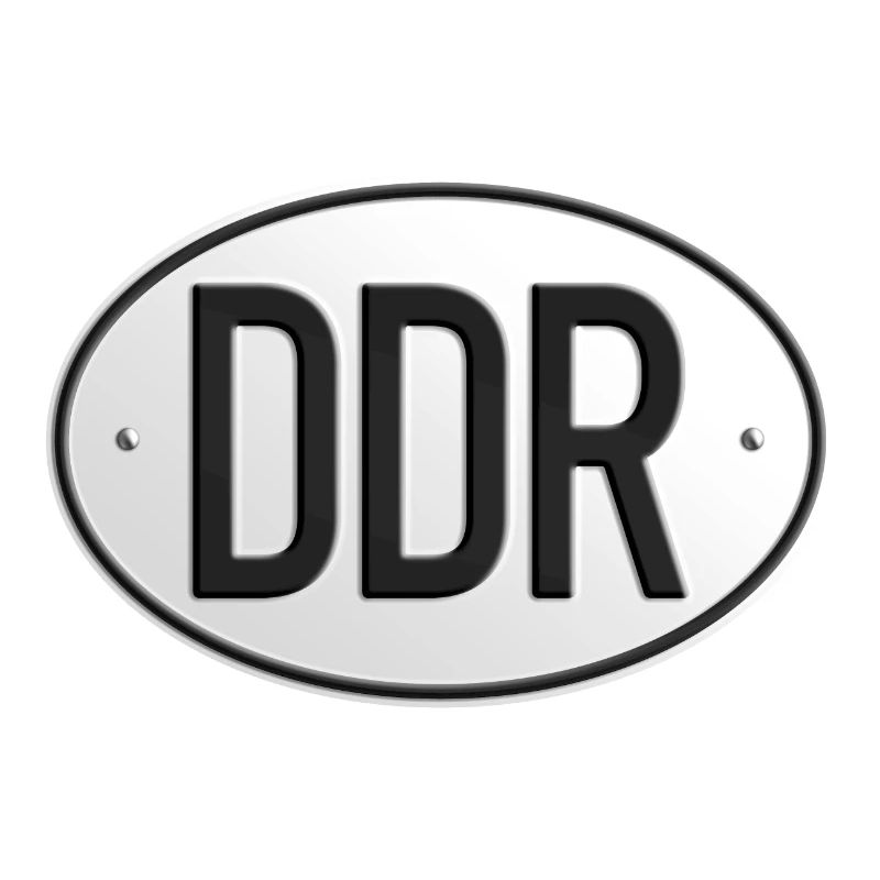 Plaque d’immatriculation de la RDA (réaliste)