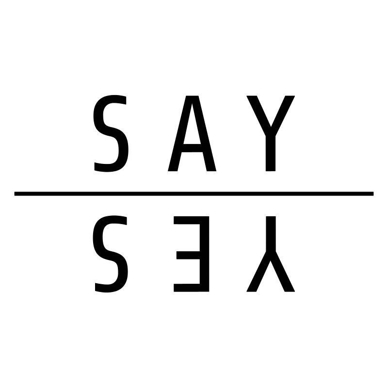 Yes Please Say YES Lettering White Gift