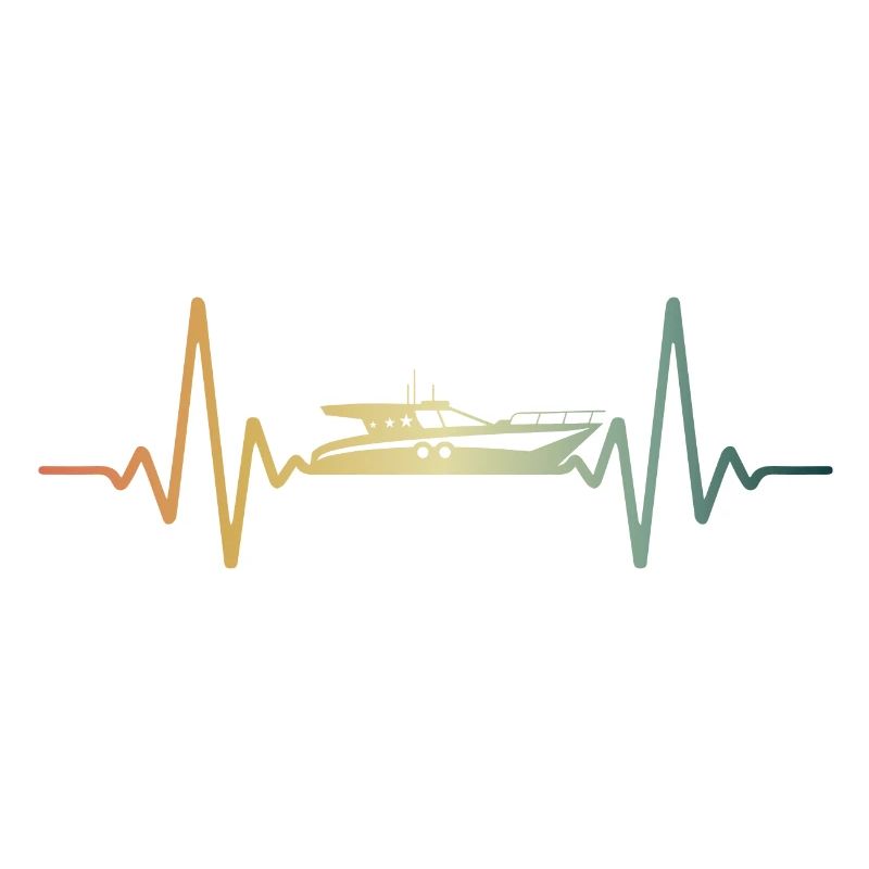 Heartbeat Boat Ship ECG Pulse
