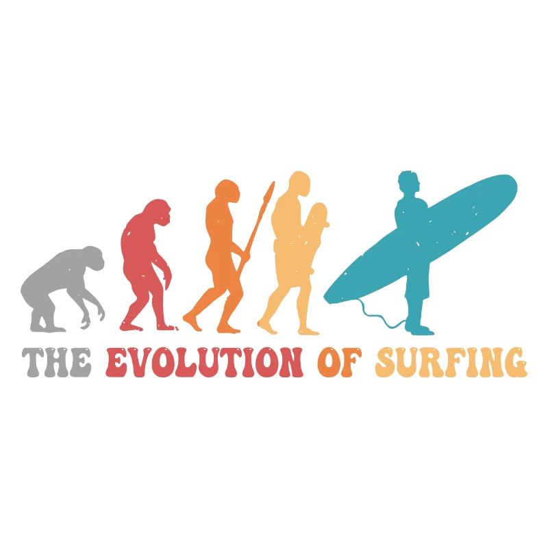 Surf-Evolution des Surfens Surfer-Humor