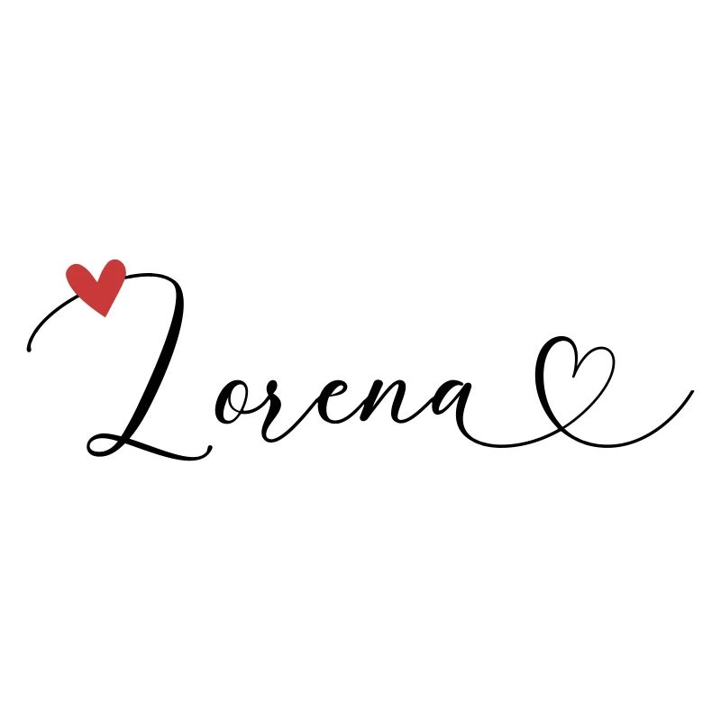Lorena Surname First name Calligraphy Heart
