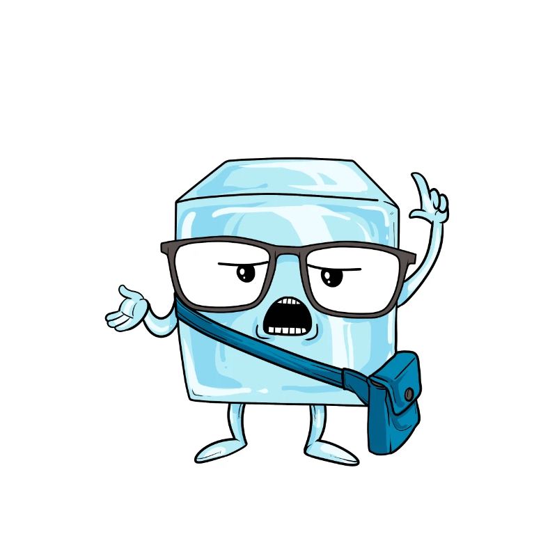 Hipster Eiswürfel Eis Cool Nerd Nerdy Student Uni