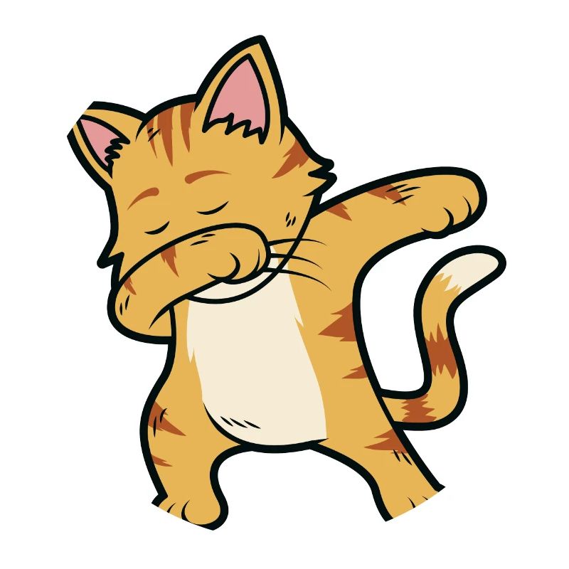 Cat Dabbing Dancing Cool Cat Dancing Figure