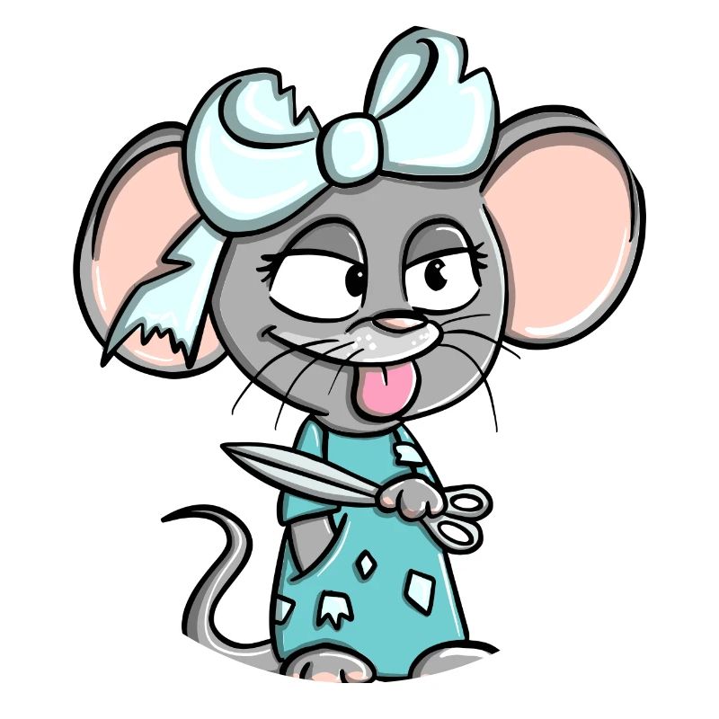 Déclaration de conception de souris effrontée Susi Schnipp Schnapp