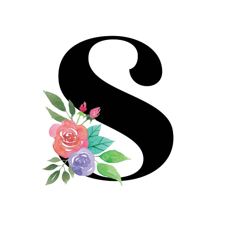 Letter S personalized gift alphabet first name Christmas