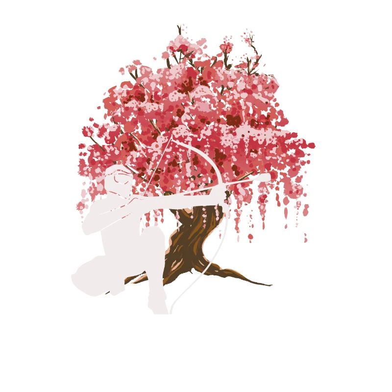Flèche de fleur de cerisier japonais