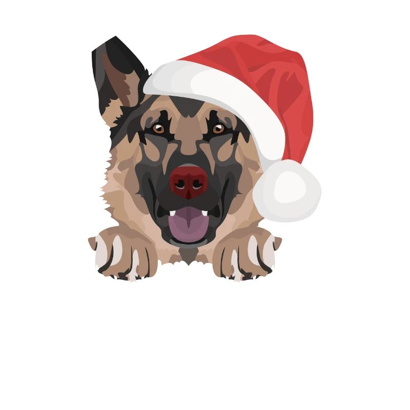 German Shepherd Merry Christmas